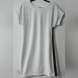 Armani Exchange White Dress With Side Zipper